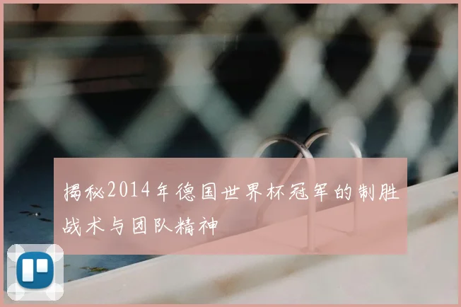 揭秘2014年德国世界杯冠军的制胜战术与团队精神